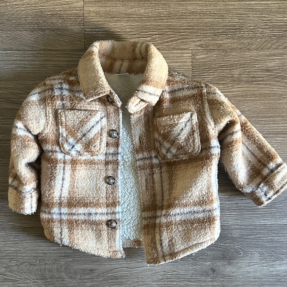 Carter's Tan Plaid Kids Jacket